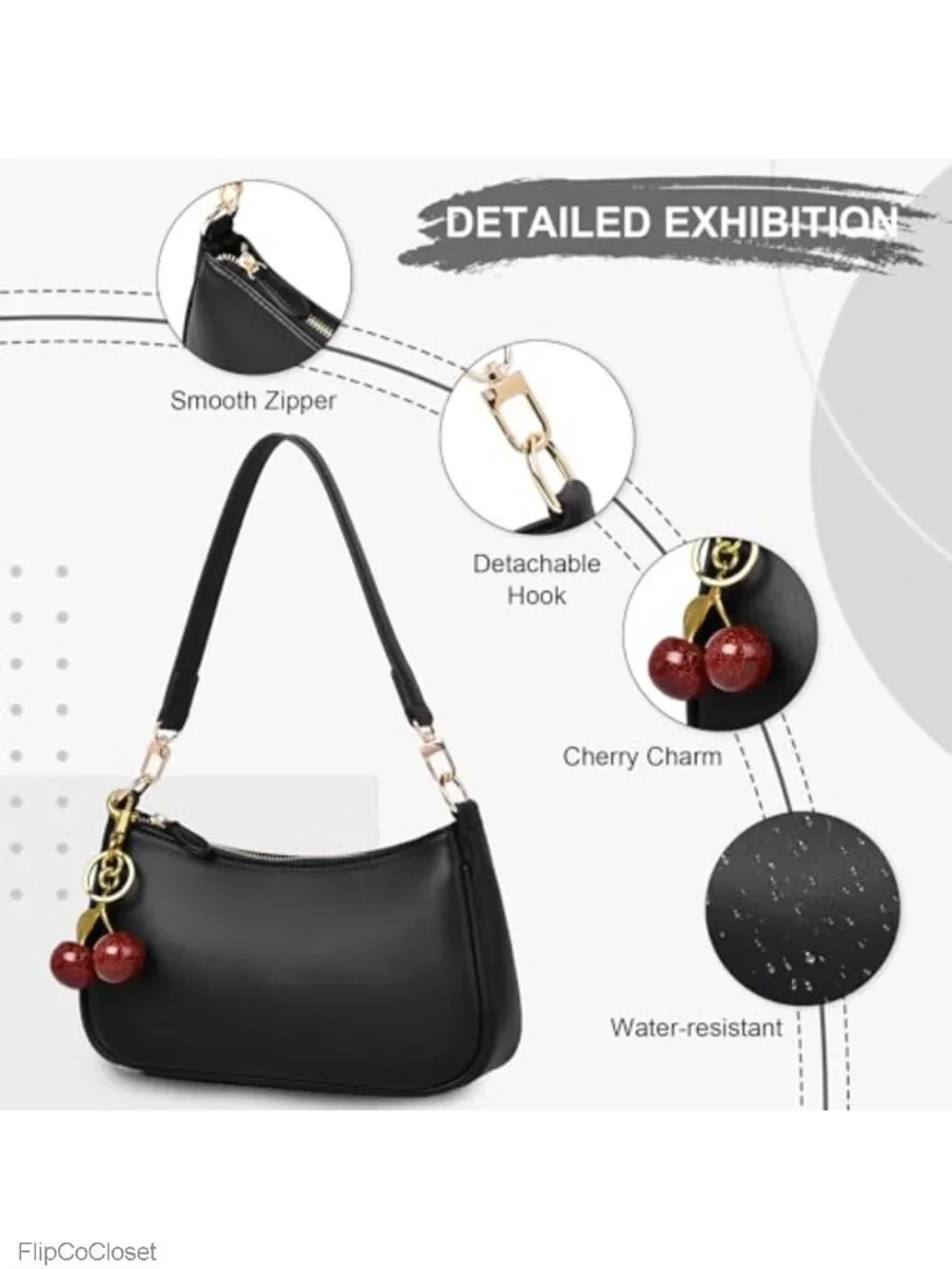 Faux Leather Mini Hobo Shoulder Bag Crossbody Purse RFID Anti-Theft